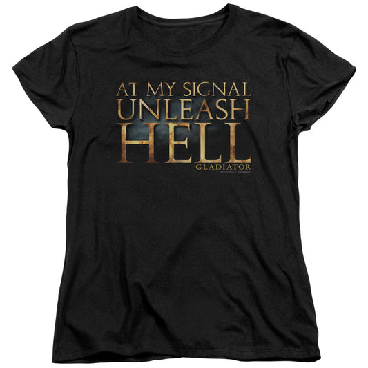 Gladiator Unleash Hell Womens T Shirt Black