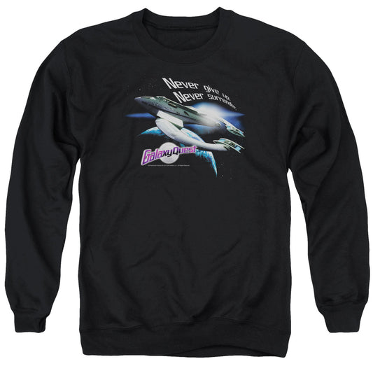 Galaxy Quest Never Surrender Mens Crewneck Sweatshirt Black