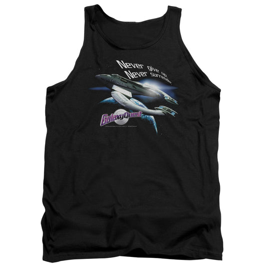 Galaxy Quest Never Surrender Mens Tank Top Shirt Black