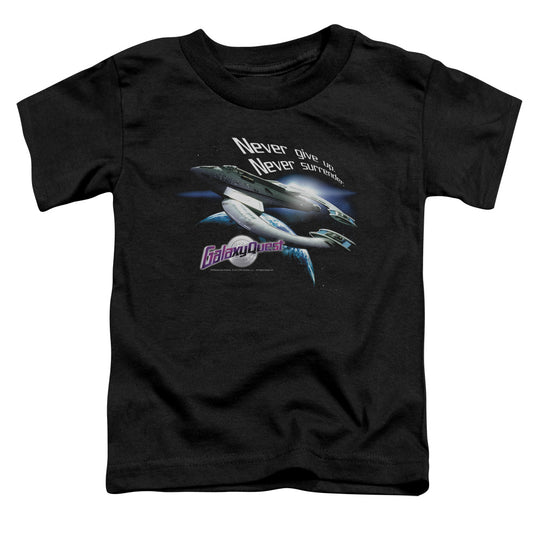 Galaxy Quest Never Surrender Toddler Kids Youth T Shirt Black