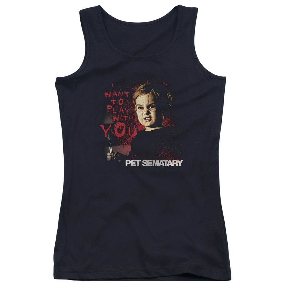 Pet Sematary I Want To Play Womens Tank Top Shirt Black