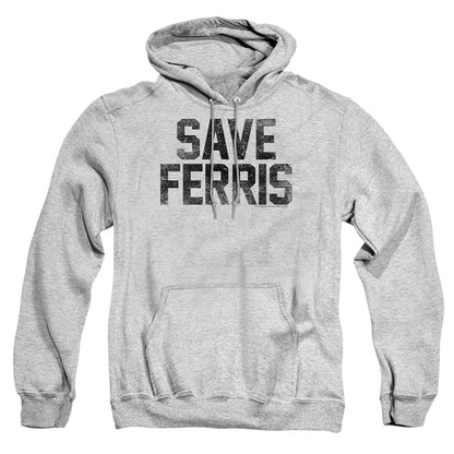 Ferris Bueller Save Ferris Mens Hoodie Athletic Heather Officially Licensed