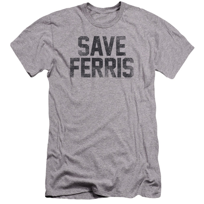 Ferris Buellers Day Off Save Ferris Premium Bella Canvas Slim Fit Mens T Shirt Athletic Heather