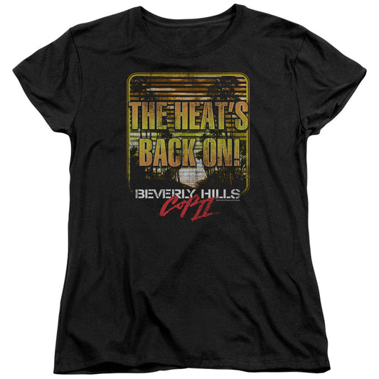 Beverly Hills Cop II The Heats Back Womens T Shirt Black