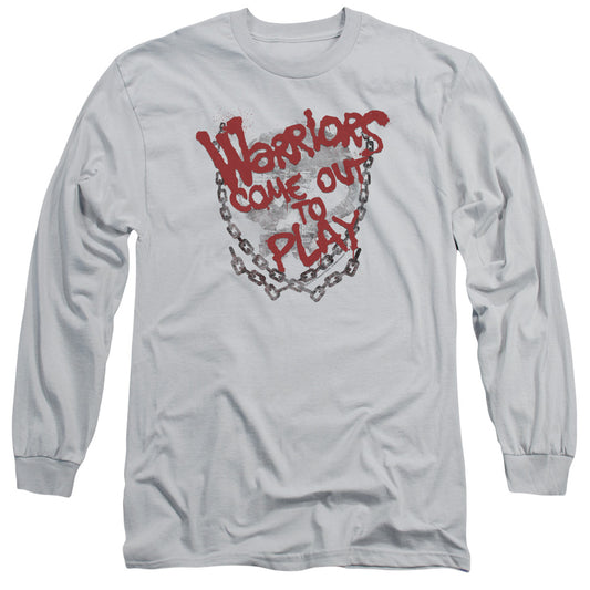 The Warriors Come Out And Play Mens Long Sleeve Shirt Silver