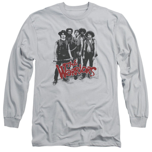 The Warriors Gang Mens Long Sleeve Shirt Silver