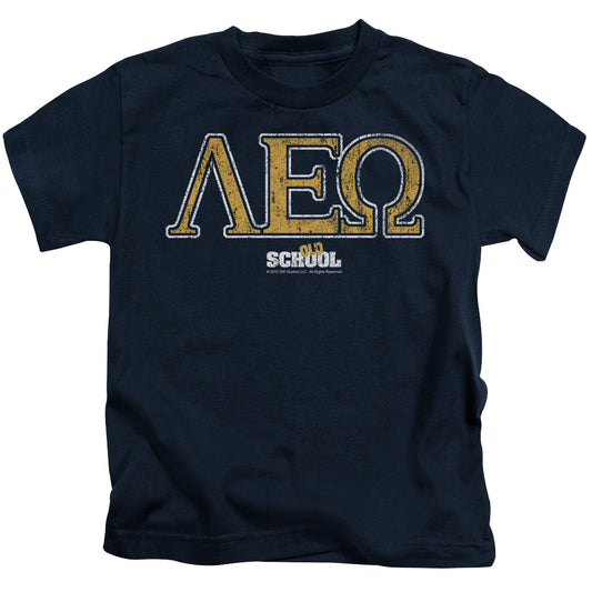 Old School Leo Juvenile Kids Youth T Shirt Navy Blue