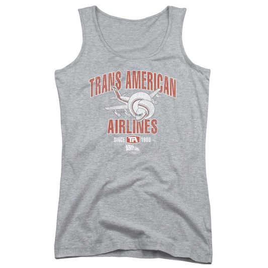 Airplane! Trans American Womens Tank Top Shirt Athletic Heather