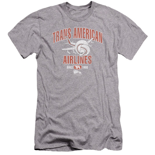 Airplane! Trans American Premium Bella Canvas Slim Fit Mens T Shirt Athletic Heather