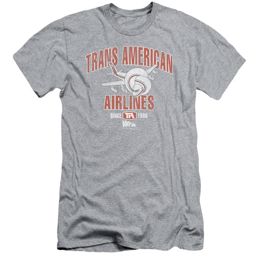 Airplane! Trans American Slim Fit Mens T Shirt Athletic Heather