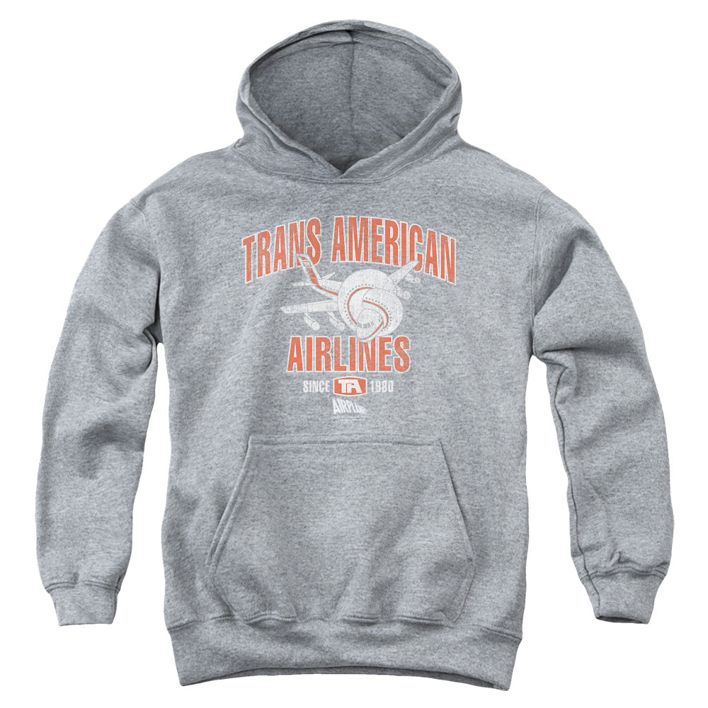 Airplane! Trans American Kids Youth Hoodie Athletic Heather