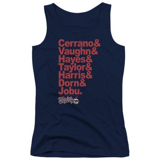 Major League Team Roster Womens Tank Top Shirt Navy Blue