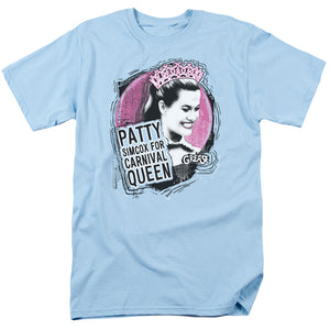 Grease Carnival Queen Mens T Shirt Light Blue