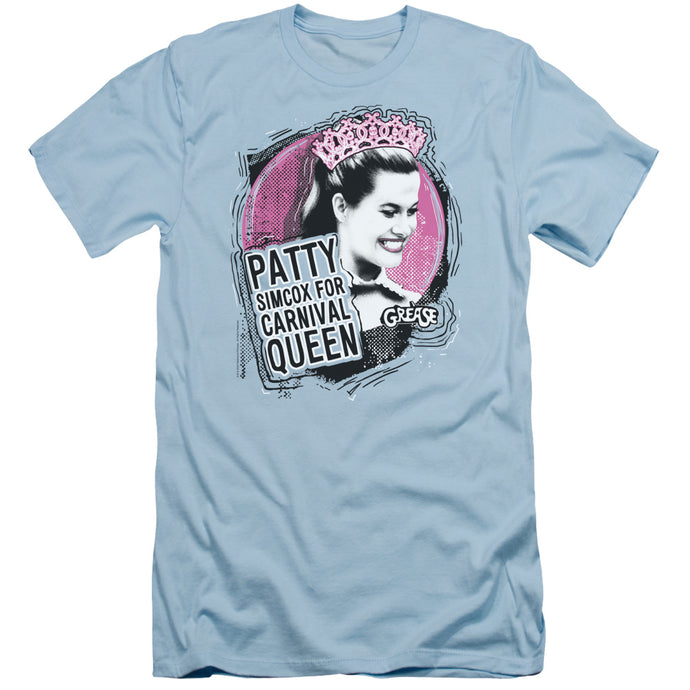 Grease Carnival Queen Slim Fit Mens T Shirt Light Blue