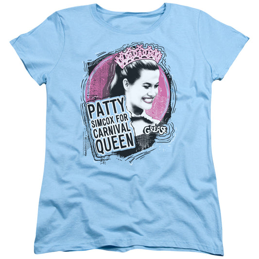 Grease Carnival Queen Womens T Shirt Light Blue