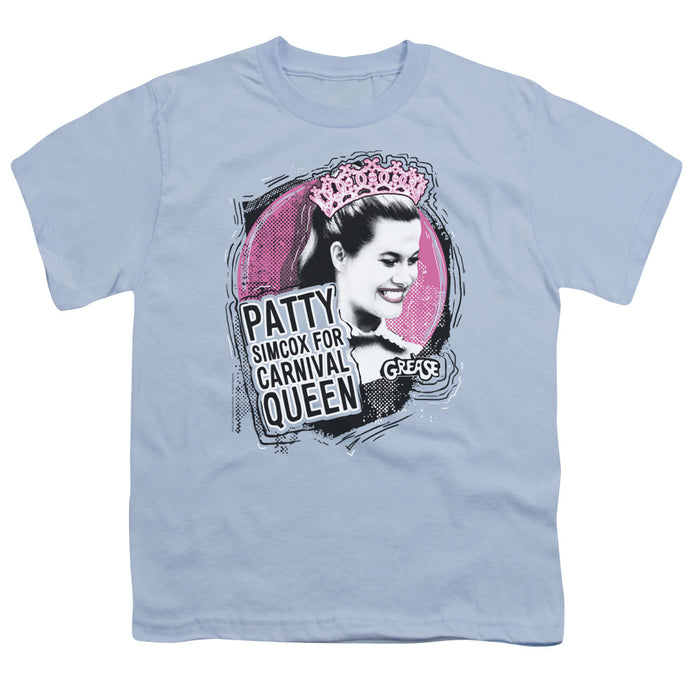 Grease Carnival Queen Kids Youth T Shirt Light Blue
