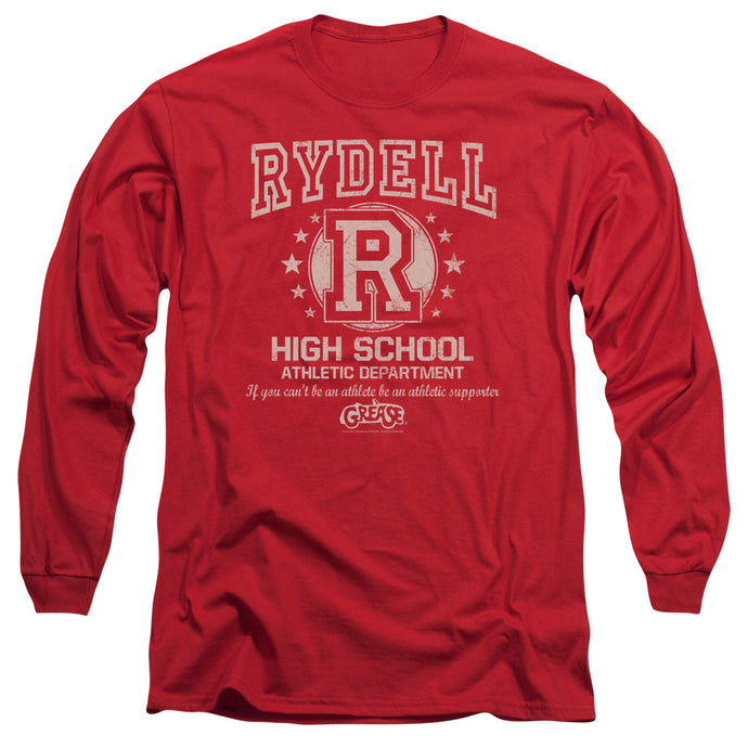 Grease Rydell High Mens Long Sleeve Shirt Red