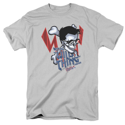 Major League Wild Skull Mens T Shirt Silver Officially Licensed