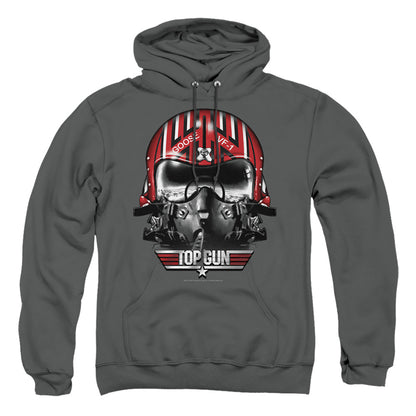 Top Gun Goose Helmet Mens Hoodie Charcoal