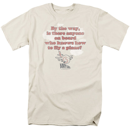 Airplane! Fly Mens T Shirt Cream