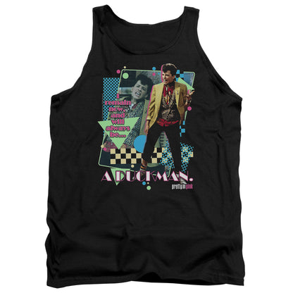 Pretty In Pink A Duckman Mens Tank Top Shirt Black