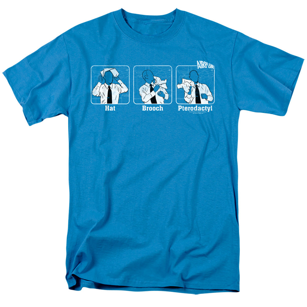 Airplane! Johnny Improv Mens T Shirt Turquoise