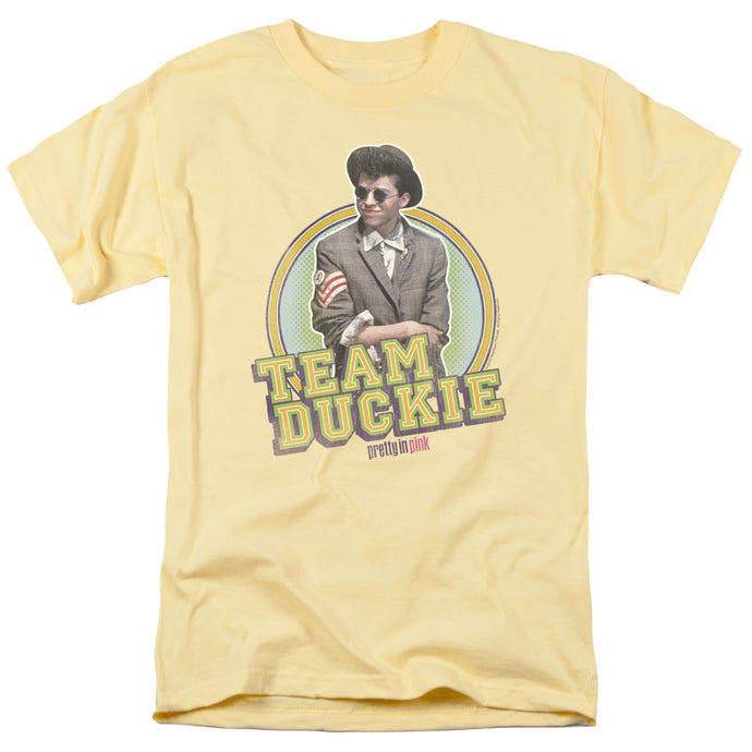Pretty In Pink Team Duckie Mens T Shirt Yellow