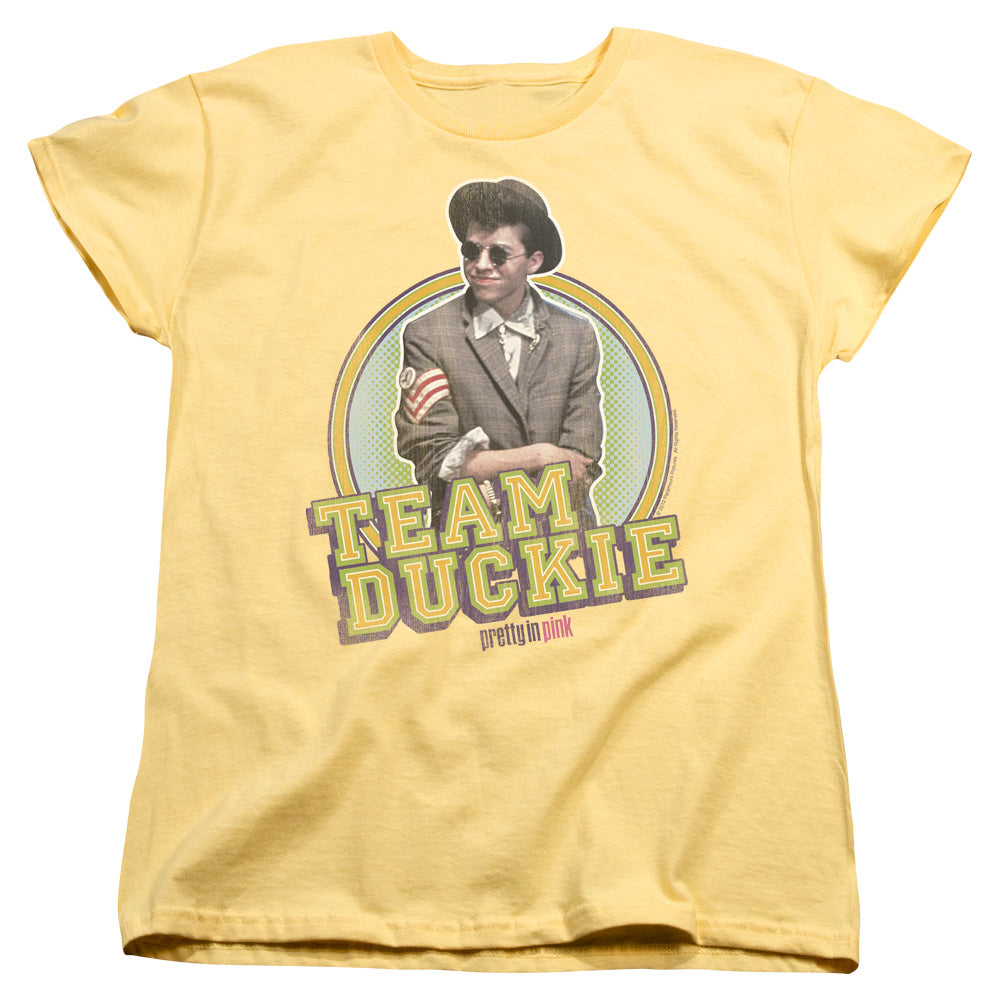 Pretty In Pink Team Duckie Womens T Shirt Banana