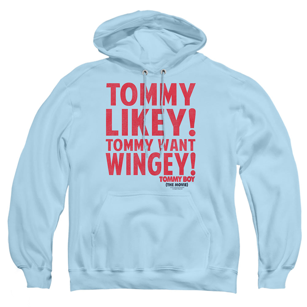 Tommy Boy Want Wingey Mens Hoodie Light Blue