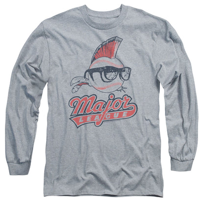 Major League Vintage Logo Mens Long Sleeve Shirt Athletic Heather