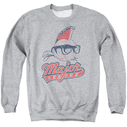 Major League Vintage Logo Mens Crewneck Sweatshirt Athletic Heather