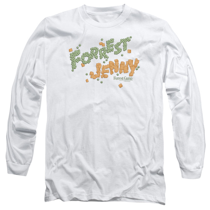 Forrest Gump Peas And Carrots Mens Long Sleeve Shirt White