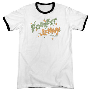 Forrest Gump Peas And Carrots Heather Ringer Mens T Shirt White