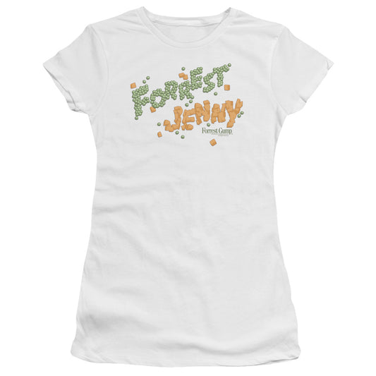 Forrest Gump Peas And Carrots Junior Sheer Cap Sleeve Womens T Shirt White