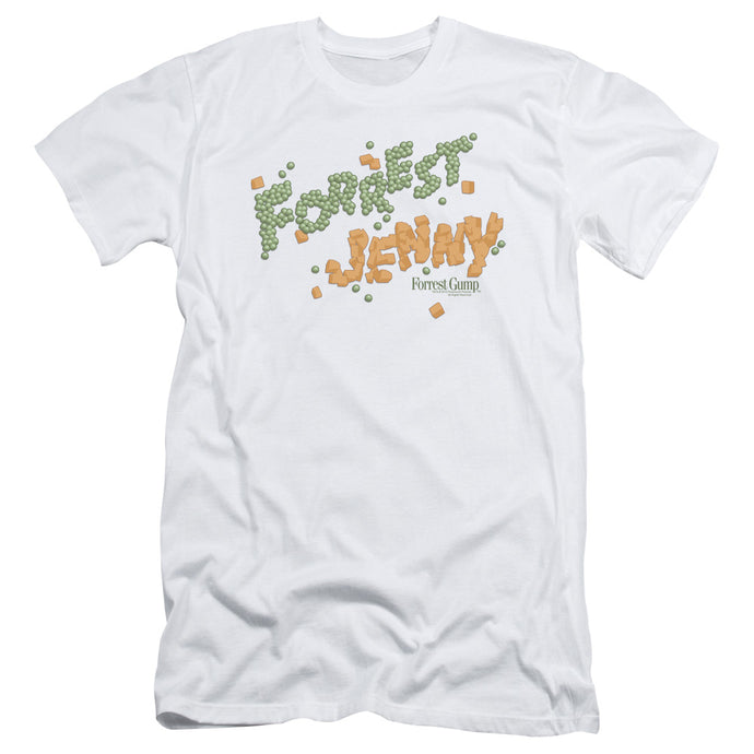 Forrest Gump Peas And Carrots Slim Fit Mens T Shirt White