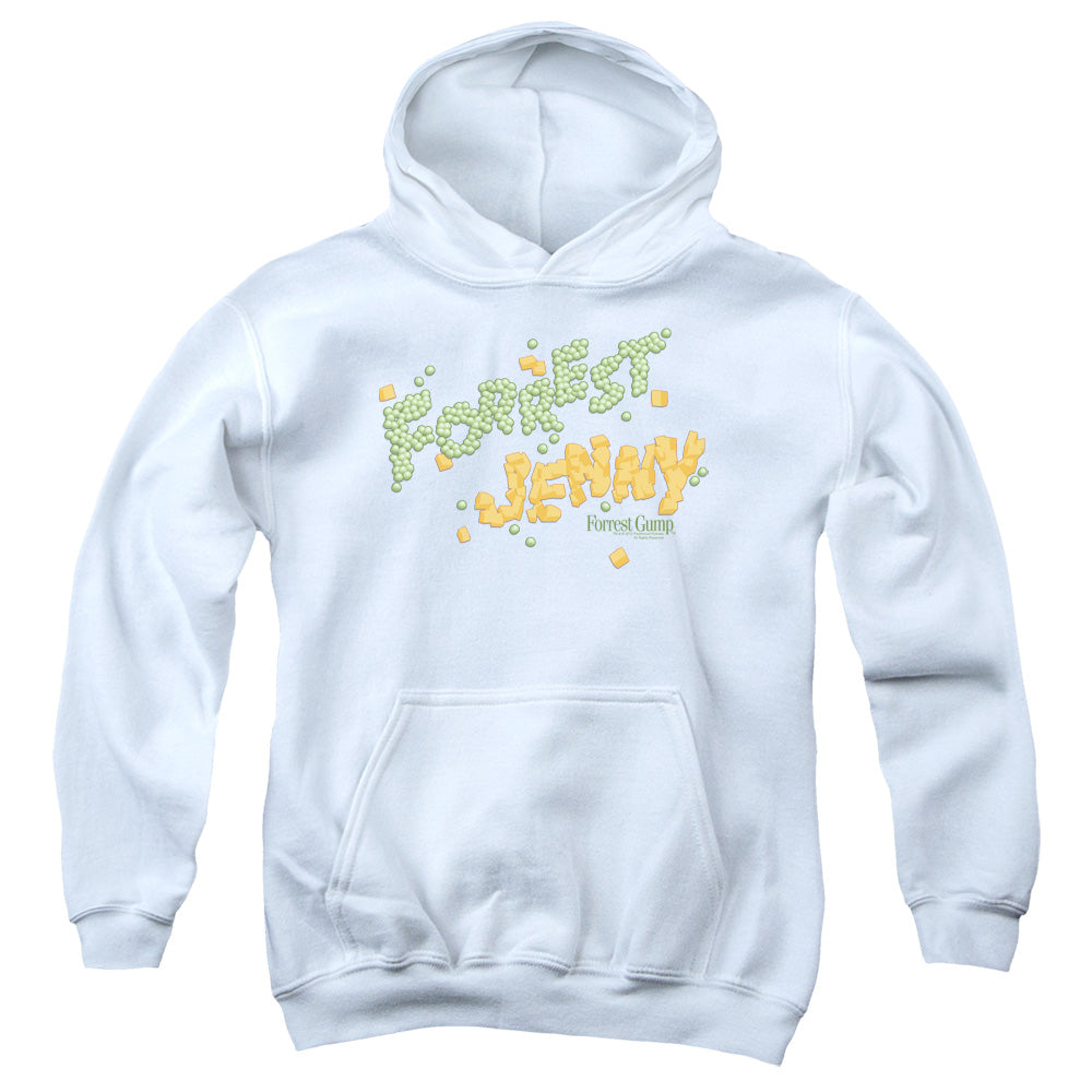 Forrest Gump Peas And Carrots Kids Youth Hoodie White