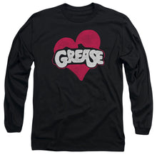 Load image into Gallery viewer, Grease Heart Mens Long Sleeve Shirt Black