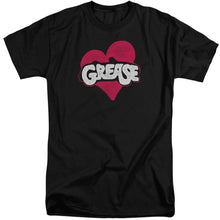 Load image into Gallery viewer, Grease Heart Mens Tall T Shirt Black