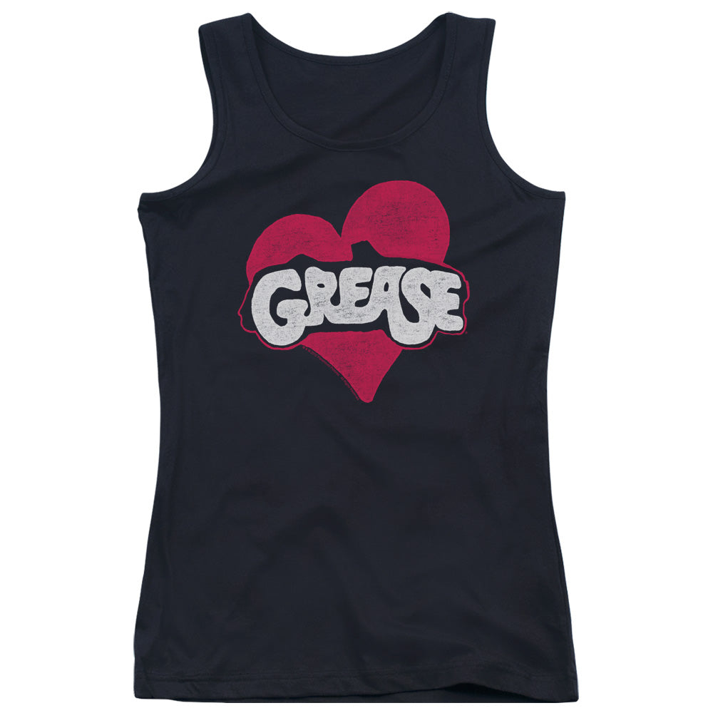 Grease Heart Womens Tank Top Shirt Black