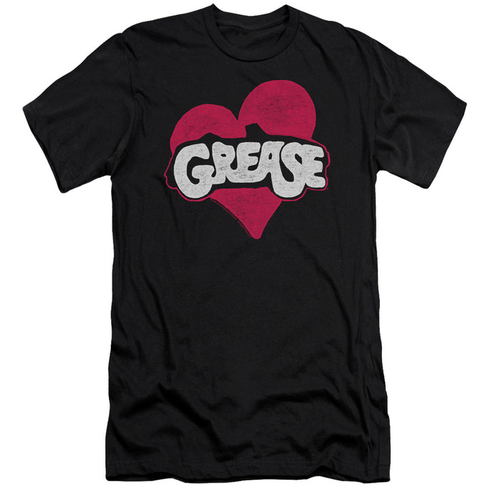 Grease Heart Slim Fit Mens T Shirt Black