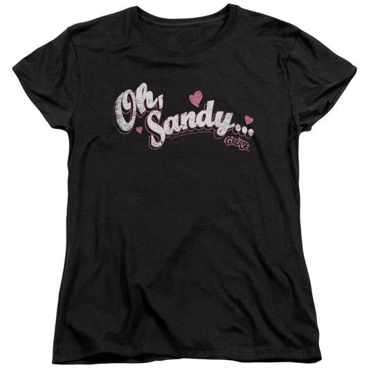 Grease Oh Sandy Womens T Shirt Black