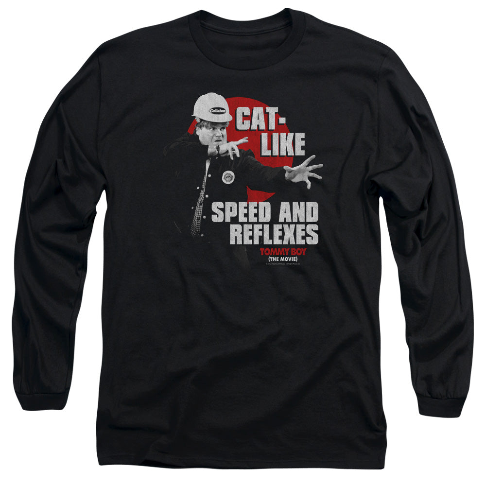 Tommy Boy Cat Like Mens Long Sleeve Shirt Black