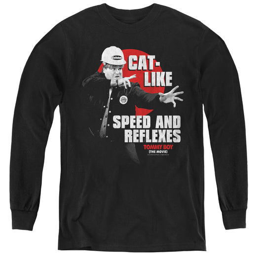 Tommy Boy Cat Like Long Sleeve Kids Youth T Shirt Black