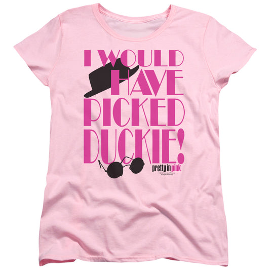 Pretty In Pink Picked Duckie Womens T Shirt Pink