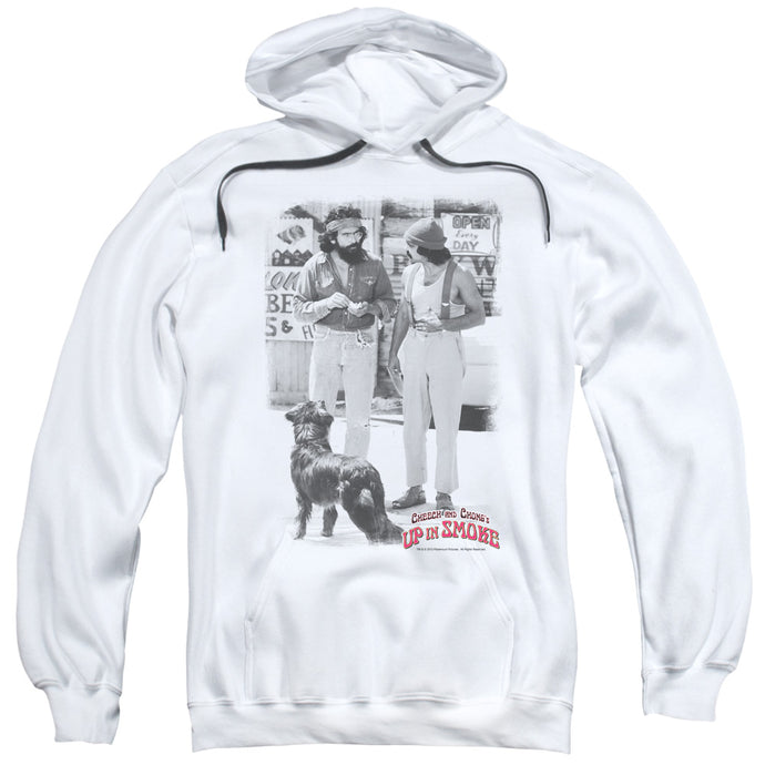 Up In Smoke Square Mens Hoodie White
