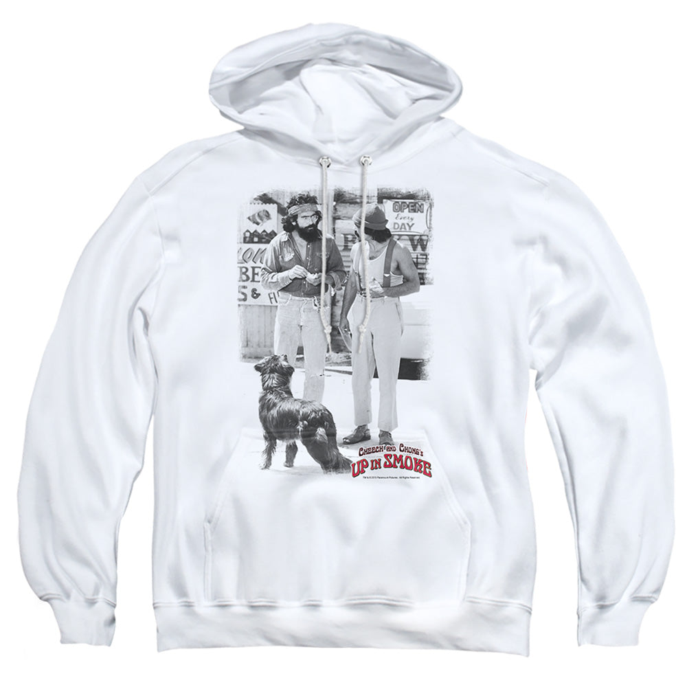 Up In Smoke Square Mens Hoodie White