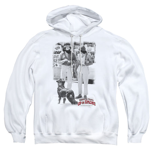 Up In Smoke Square Mens Hoodie White