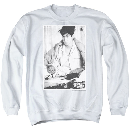 Ferris Buellers Day Off Cameron Mens Crewneck Sweatshirt White