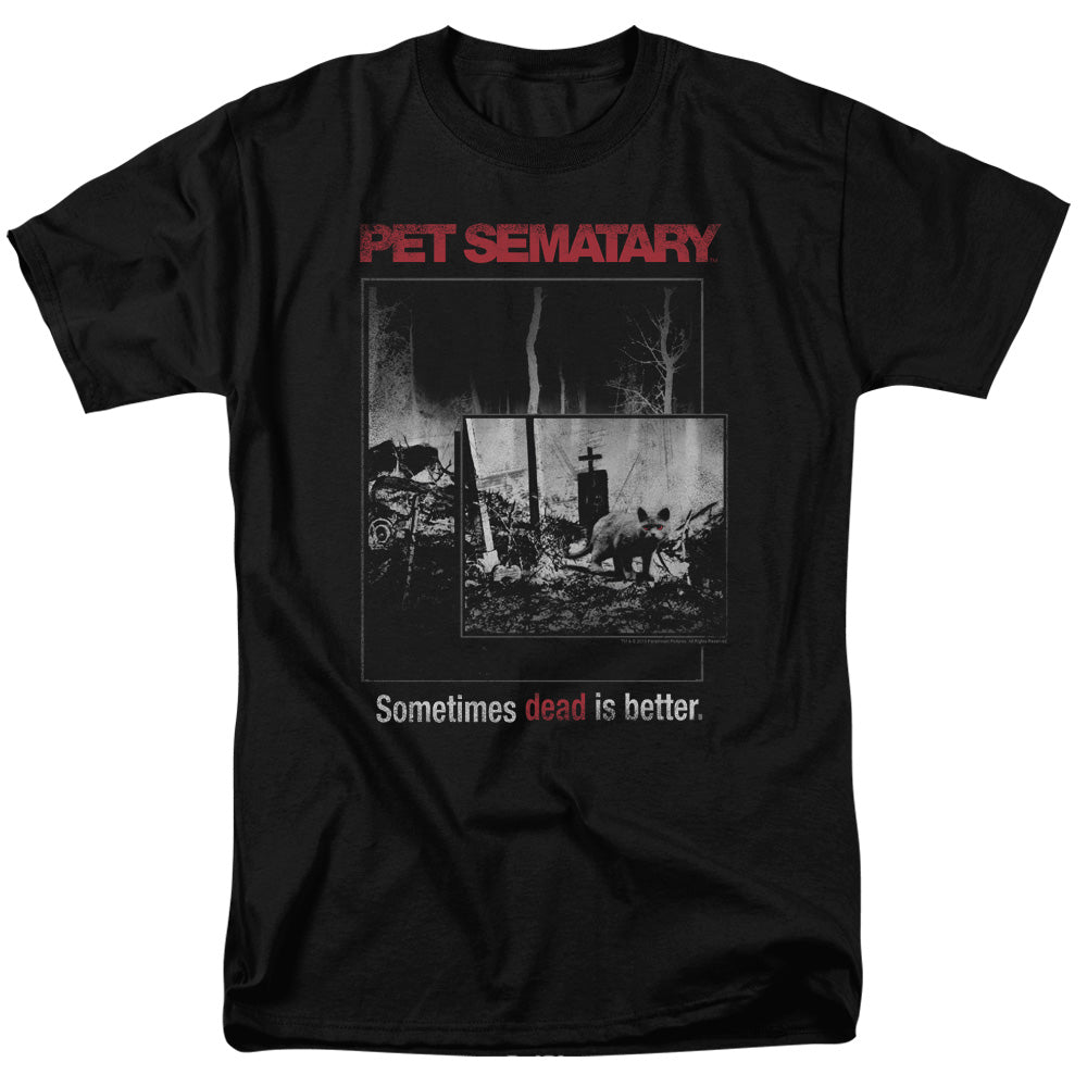 Pet Sematary Cat Poster Mens T Shirt Black Officially Licensed