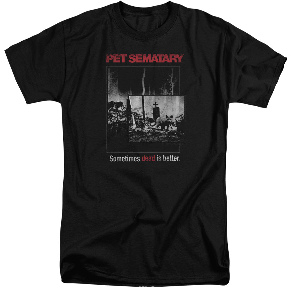 Pet Sematary Cat Poster Mens Tall T Shirt Black Officially Licensed